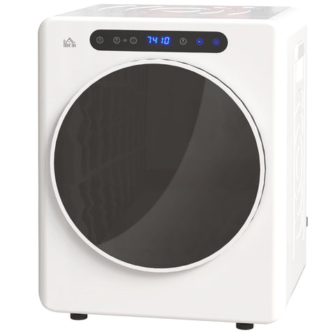 Rootz Tumble Dryer - Compact Dryer - Mini Dryer - Touch Control - 49cm x 43cm x 61cm - 6 Programs, 4kg Capacity, White
