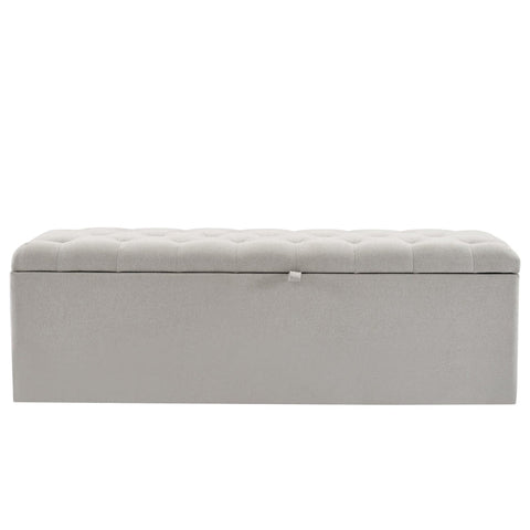 Rootz Upholstered Bench - Bed Stool - Storage Box - Generous Storage - 141L x 41.5W x 47H cm