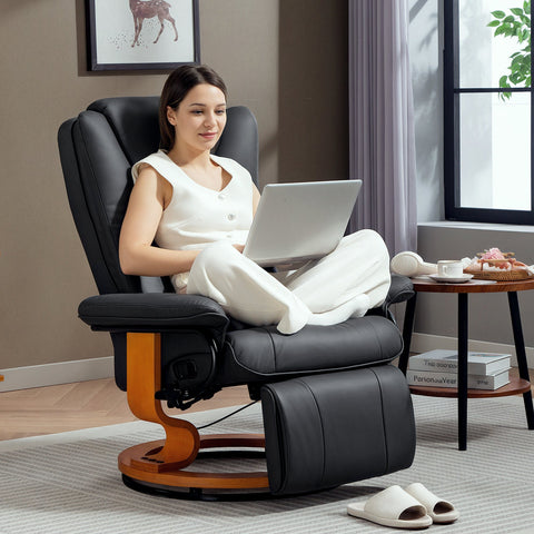 Rootz Relaxation Armchair - Recliner Chair - Rotatable Lounge Chair - Synthetic Leather - Supports 150kg - 78cm x 88cm x 103cm