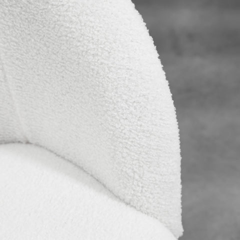 Rootz Set of 2 Dining Chairs - Fabric Backrest - Modern Seating - Optimal Comfort - 55 x 62 x 80 cm - White & Black