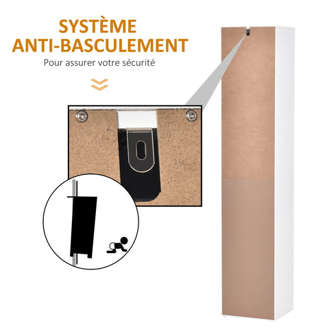 Rootz Bathroom Storage Cabinet - Bathroom Cupboards - Storage Shelves - Space-Saving - 35L x 172H cm