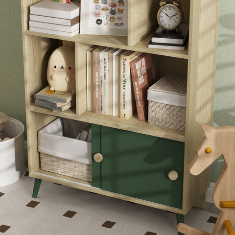 Rootz Children's Library & Storage Furniture - Toy Organizer - Kids Bookshelf - Child-Friendly Design - 80cm x 30cm x 140.5cm