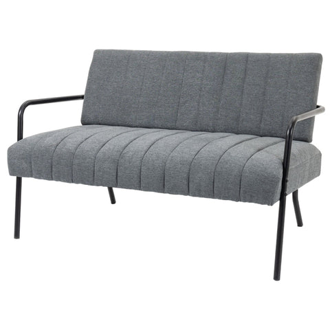 Rootz Compact Sofa - Loveseat - Couch - Comfortably Seats 2 - 122cm x 75cm x 77cm - Metal Frame - Velvet Feel