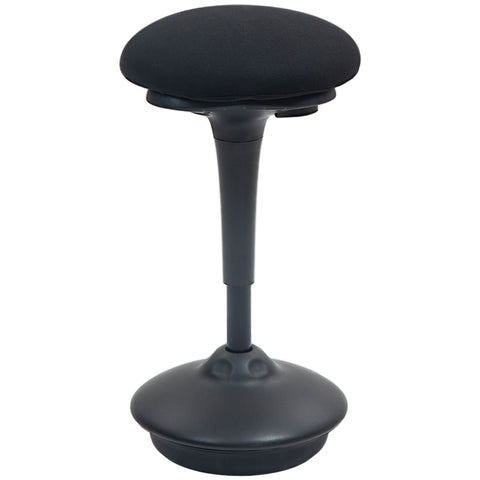 Rootz Ergonomic Standing Swivel Stool - Height Adjustable Chair - Office Seating - 360° Rotation - 36 x 36 x 70-90 cm - Black