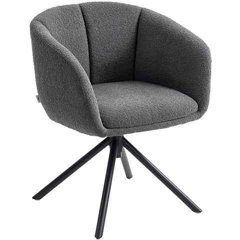 Rootz Rotatable Armchair - Upholstered Chair - Comfortable Seating - Supports up to 120kg - 58.5cm x 78.5cm, Grey