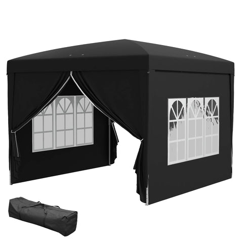 Rootz 3 x 3m Pavilion - Garden Tent - Marquee - UV Protection - 2.95m x 2.95m x 2.58m - Ideal for Celebrations & Camping
