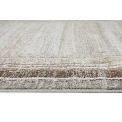 Rootz Short-Pile Woven Carpet - Cream-Brown Rug - Elegant Durable Mat - Soft Touch - 230cm x 160cm x 0.9cm