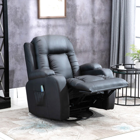 Rootz Massage Chair - Recliner Chair - Vibrating Massager - Heated Backrest - 85cm x 94cm x 104cm