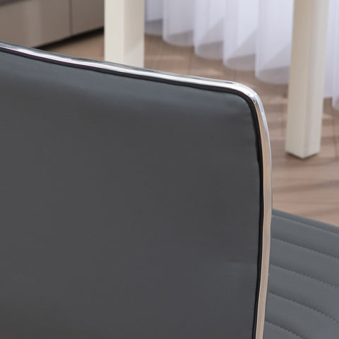 Rootz Swivel Chair - Office Chair - Salon Seat - Height Adjustable 43-55 cm - Faux Leather Comfort - 48L x 52W x 78-90H cm