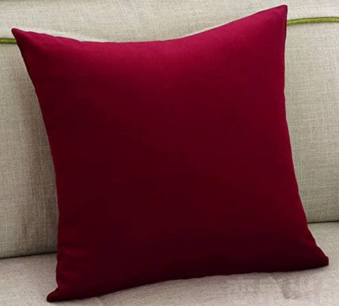 Rootz 4x Red Cushion Cover Set - Pillow Case - Sofa Cushion Slip - 100% Cotton - Breathable & Allergy-Friendly - 50x50cm