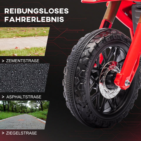 Rootz Electric Motorcycle for Children - Kid's Ride-On Motorbike - Toy Bike - Safe Training Wheels - 105L x 57W x 62H cm