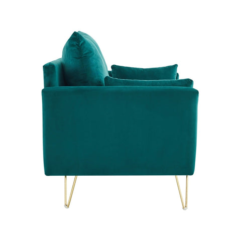 Rootz 2-Seater Velvet Sofa - Storage Couch - Lounge Sofa - Comfort & Elegant Design - 135cm x 71cm x 71cm