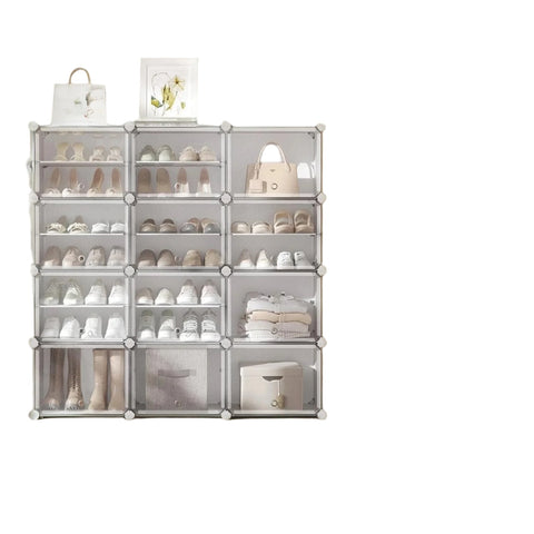 Rootz Schuhregal Shoe Cabinet - Shoe Storage - Shoe Rack - Durable & Space-Saving - 32 x 124.4 x 124.6 cm