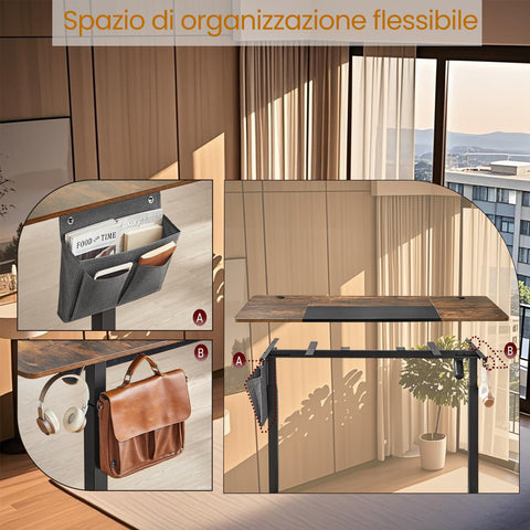 Rootz Height-Adjustable Desk - Standing Desk - Motorized Desk - Ergonomic Design - 70x160x72-120cm