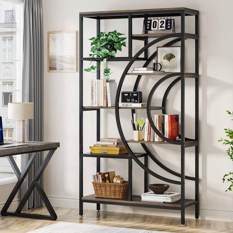 Rootz Contemporary Bookcase - Bookshelf - Storage Shelf - Durable E1 Wood - 30cm D x 100cm W x 179 H