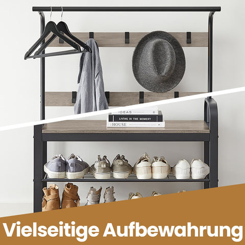 Rootz Clothing Rack - Cloakroom Furniture - Entrance Stand - Space-Saving Design - 32x70x175 cm