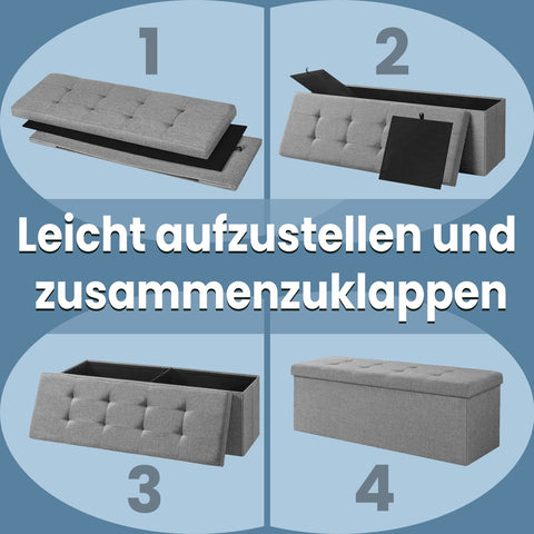 Rootz Seat Chest Storage Bench - Shoe Bench - Bed Chest - Multifunctional Seating - 110 x 38 x 38 cm