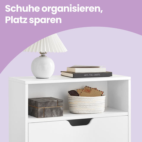 Rootz Shoe Cabinet - Shoe Tipper - Shoe Shelf - Easy Assembly - 60cm x 24cm x 102cm