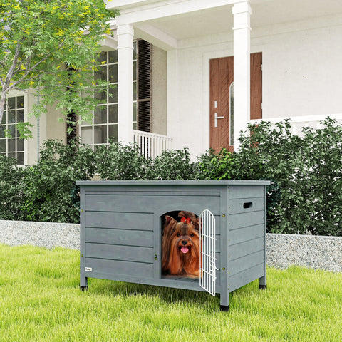 Rootz Dog House – Pet Hut – Dog Box – Fir Wood, Easy Cleaning – 80cm x 55cm x 53.5cm