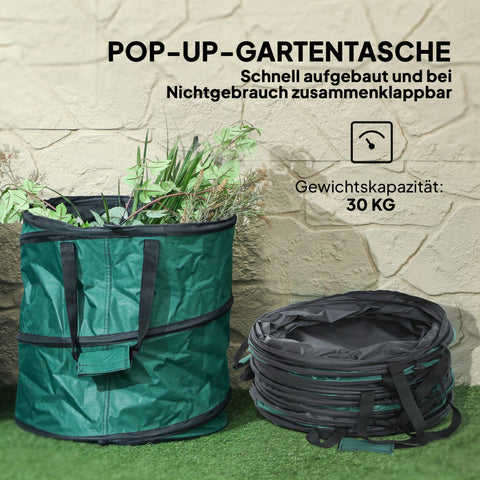 Rootz 4 Piece Garden Waste Bag Set - Leaf Bags - Storage Bags - Waterproof & Durable - Ø47cm x 50cm