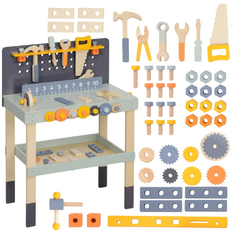 Rootz Children's Workbench Playset - Kids Tool Bench - Role Play Set - Boosts Fine Motor Skills - 58cm x 31cm x 77.5cm