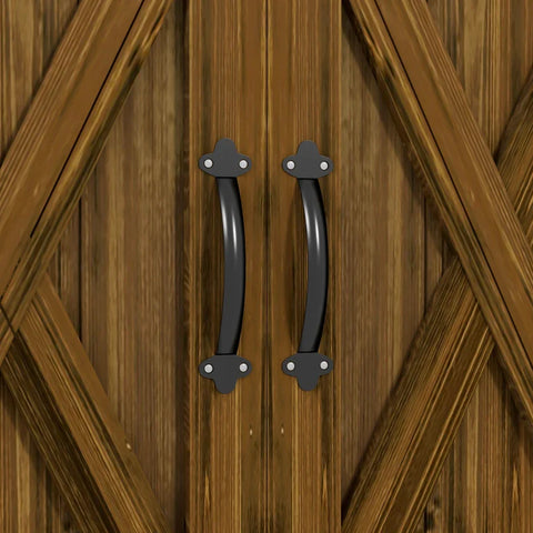 Rootz Garden Shed - Double Door - Magnetic Closures - Garden Cupboards - Weatherproof - Natural Wood - Brown - 77W x 55D x 72H cm