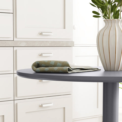 Rootz Round Dining Table - Dining Room Table - Kitchen Table - Steel Frame - Space Saving Design - 70 x 70 x 75 cm