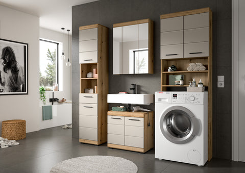 Rootz 4 Piece Bathroom Set - Suite - Vanity Units - Easy Care MDF - 190cm x 191cm x 34cm