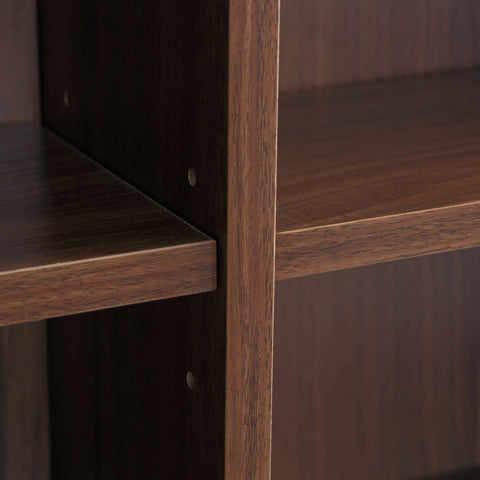 Rootz CD/DVD Shelf Storage Cabinet - Media Organizer - Adjustable Compartments - Holds 1116 CDs - 102 x 24 x 195 cm - Brown MDF Material