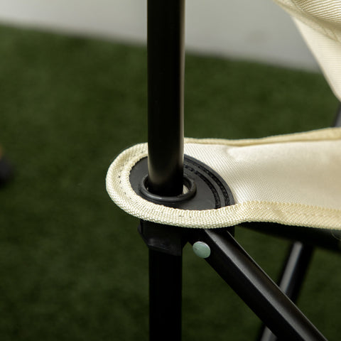 Rootz Camping Chair - Foldable Seat - Portable Chair - PVC-Coated Fabric - Easy Transport - 61cm x 54cm x 66cm