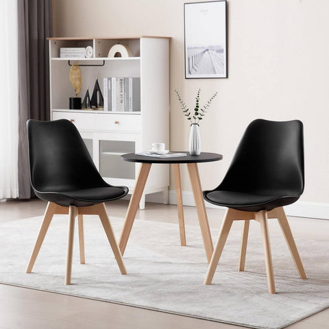 Rootz Dining Chair - Kitchen Chair - Padded Seat - High-Density Foam - Stable Structure - Anti-Slip Mats - Ergonomic Design - 82cm x 48cm x 40.5cm