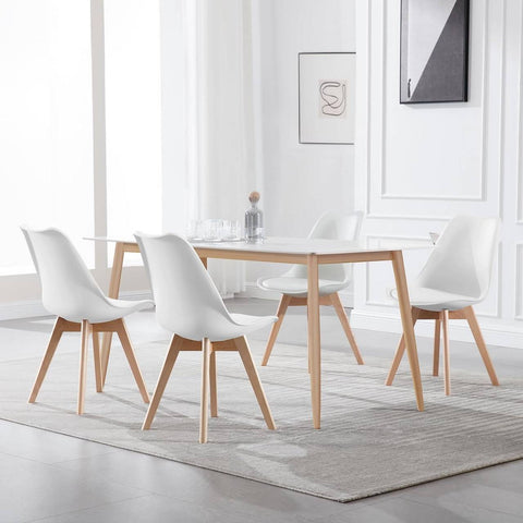 Rootz Dining Chair - Ergonomic Chair - Comfortable Seating - High-Density Foam - Stable - Floor Safe - Easy Assembly - 82cm x 48cm x 40.5cm