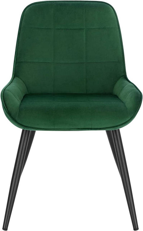 Rootz Dining Chairs Set - Upholstered Chairs - Kitchen Chair - Velvet Cover - Ergonomic Design - 38cm x 43cm - 81.5cm x 47cm - Load Capacity 120kg