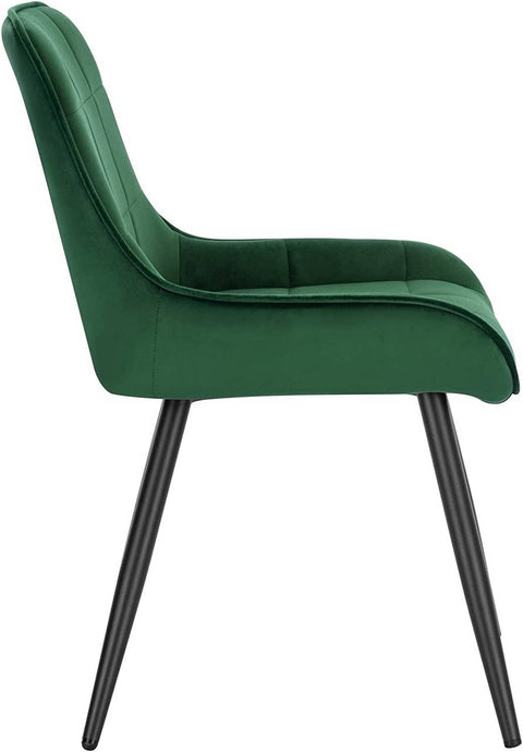 Rootz Dining Chairs Set - Upholstered Chairs - Kitchen Chair - Velvet Cover - Ergonomic Design - 38cm x 43cm - 81.5cm x 47cm - Load Capacity 120kg