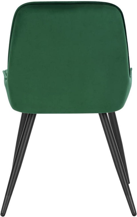 Rootz Dining Chairs Set - Upholstered Chairs - Kitchen Chair - Velvet Cover - Ergonomic Design - 38cm x 43cm - 81.5cm x 47cm - Load Capacity 120kg