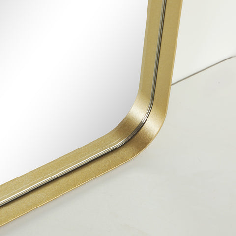 Rootz Bathroom Wall Mirror - Rectangular Mirror - Golden Frame - Rust & Water Resistant - 50 x 70cm Aluminum Alloy