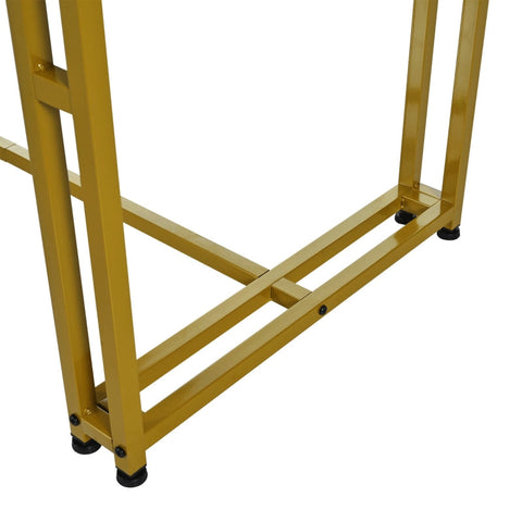 Rootz Dining Table - Light Luxury - Modern Table - Gold Metal Legs - Durable MDF - 120L x 70W x 74H cm