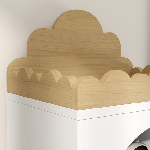 Rootz Children's Bookshelf - Kid's Bookcase - Cloud Design - Safe & Spacious - 40x30x139.5cm