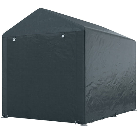 Rootz Tool Shed - Bike/Motorcycle Storage - Garden Equipment Shelter - UV-Resistant Tarpaulin - Galvanized Steel Frame - 160cm x 218cm x 172cm