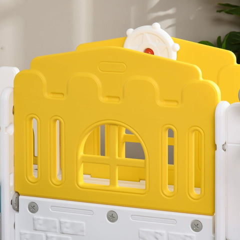 Rootz Toddler Slide - Indoor Slide - 7-in-1 Playset - Acceleration Zone - Bridge Walkway - Storage Baskets - 178L x 177W x 99H cm