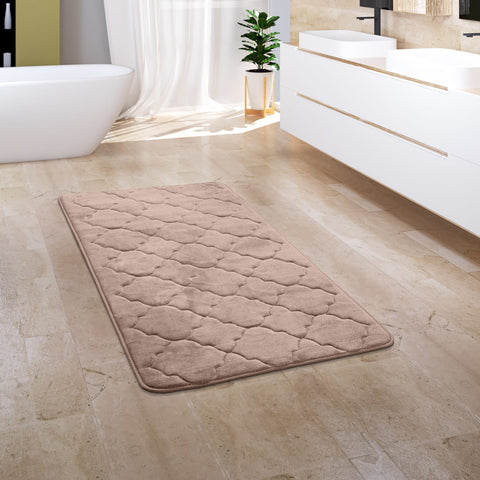 Memory Foam Bath Mat – Soft & Durable – Embossed Pattern – Relaxation Upgrade