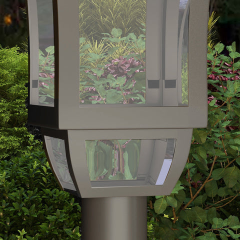 Rootz Outdoor Solar Lamp - Garden Light - LED Light - Automatic Activation - 15 x 15 x 127 cm - Black