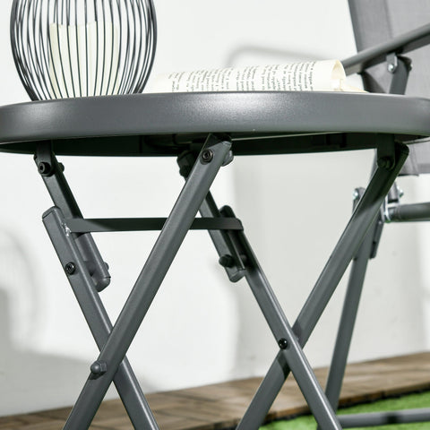 Rootz Foldable Side Table - Outdoor Folding Table - Compact Patio Table - Weatherproof & Easy to Clean - 45 x 45 x 50 cm