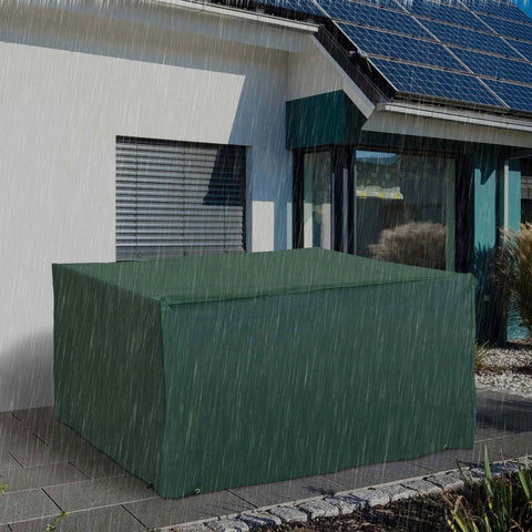 Rootz beschermhoes voor tuinmeubelen - hoes voor tuinmeubilair - hoes voor terrasmeubilair - duurzame bescherming - veilige pasvorm - waterafstotend - 135 cm x 135 cm x 75 cm - 600D Oxford groen
