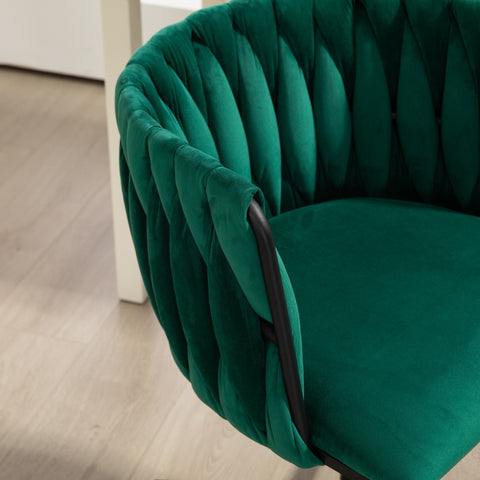 Rootz Velvety Office Chair - 360° Rotatable - Height Adjustable - Ergonomic Comfort - 56x52x73cm