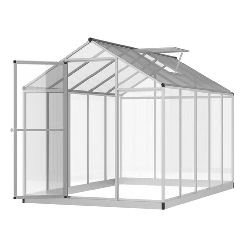 Rootz Greenhouse 3x2m - Aluminum Greenhouse - Polycarbonate Garden Shed - UV-Resistant - 303x183x195 cm