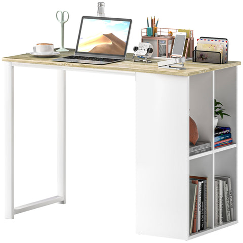 Rootz Compact Computer Desk - Small Office Desk - Modern Workspace Table - Storage Compartments - 100 x 54 x 75 cm