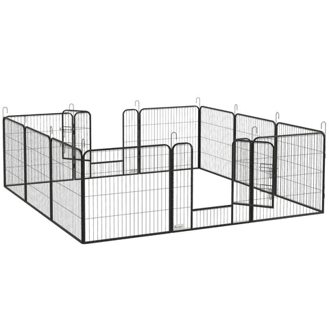 Rootz Puppy Run - Pet Enclosure - Dog Pen - Customizable Panels - Safe & Spacious - 12 Panels at 80cm x 80cm Each