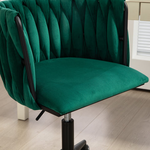 Rootz Velvety Office Chair - 360° Rotatable - Height Adjustable - Ergonomic Comfort - 56x52x73cm