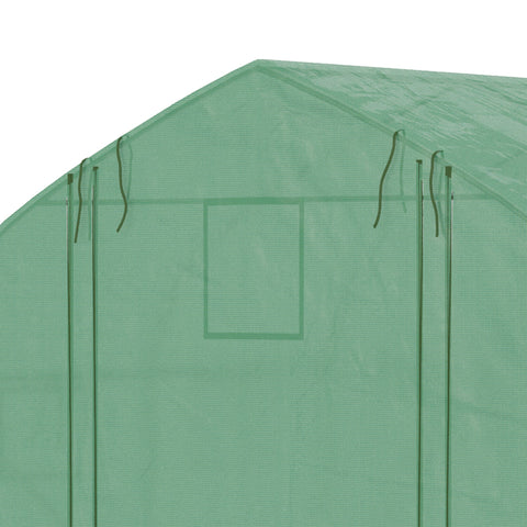 Rootz Greenhouse Tunnel 10.4m² - UV-Resistant Greenhouse - Rollable Zipper-Door - Extend Growth Seasons - 350x300x200cm